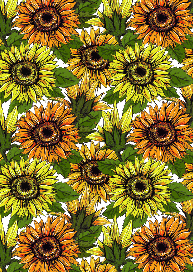 Postkarte Sonnenblumen.Sunflowers von LittlePiecesDesign